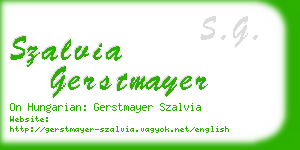 szalvia gerstmayer business card